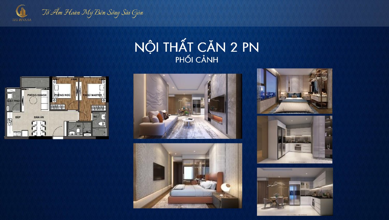 Thiết kế nối thất căn 2 phòng ngủ