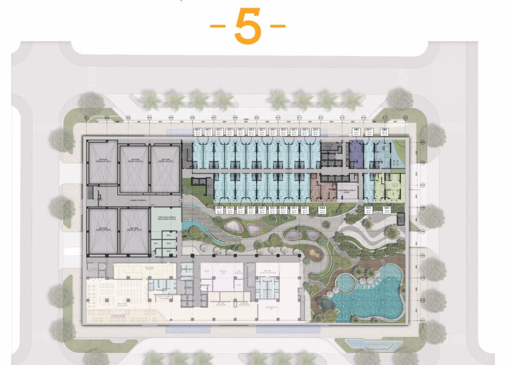 Mặt bằng tầng 5 căn hộ Charmington Tamashi Đà Nẵng