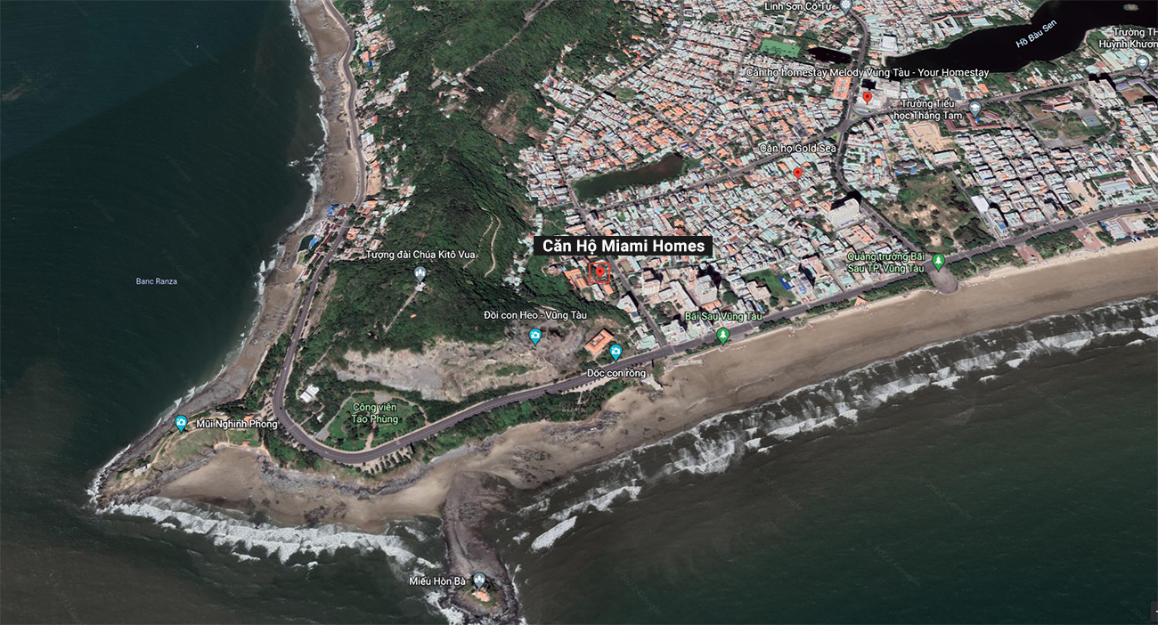 Vị trí căn hộ Miami Homes trên Google Maps