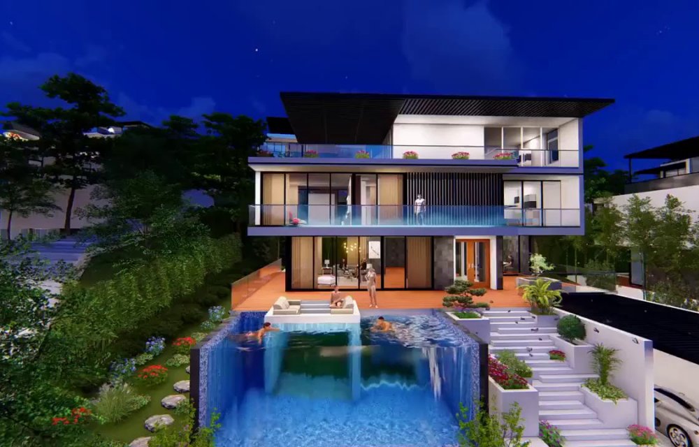 Hồ bơi dự án biệt thự Green Pine Villas Hạ Long Quảng Ninh