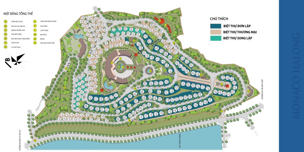 Mặt bằng phân lô dự án biệt thự Green Pine Villas Hạ Long Quảng Ninh