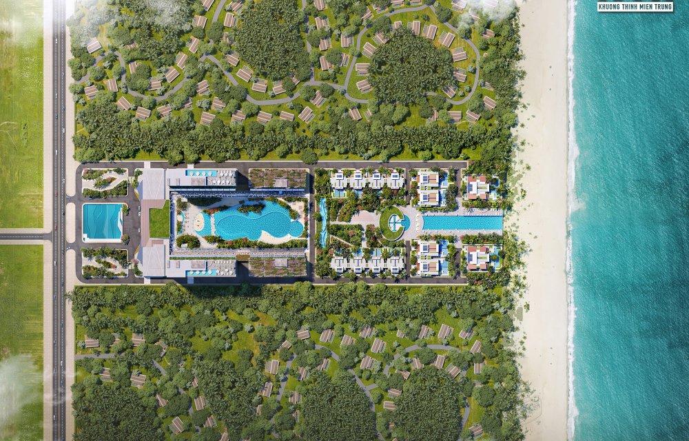 Chụp từ trên cao Aria Đà Nẵng Hotel & Resort Đà Nẵng