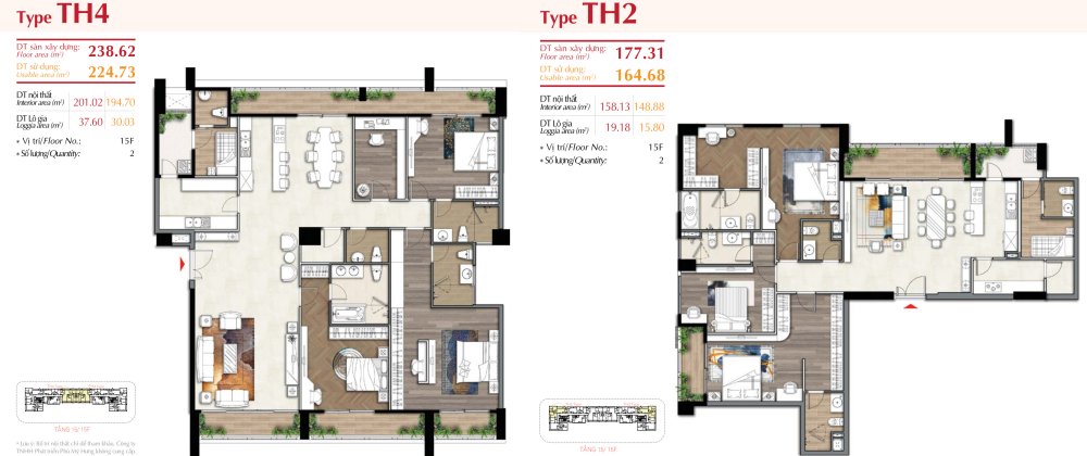 Thiết kế Penhouse 177 - 238 m2 