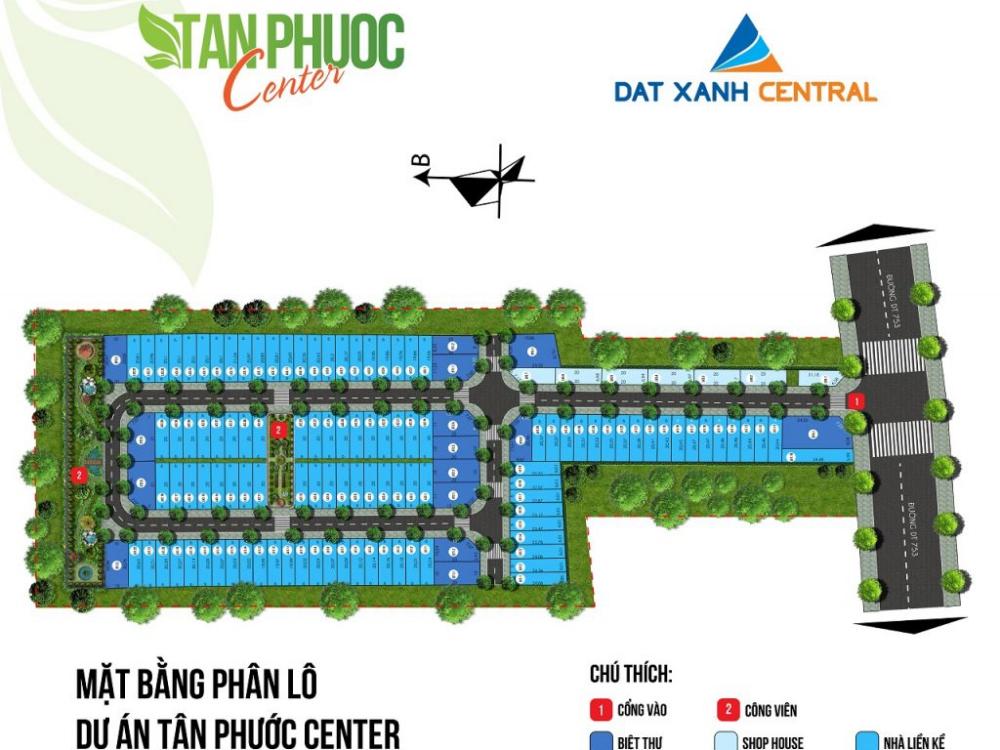 Mặt bằng dự án Tân Phước Center Bình Phước