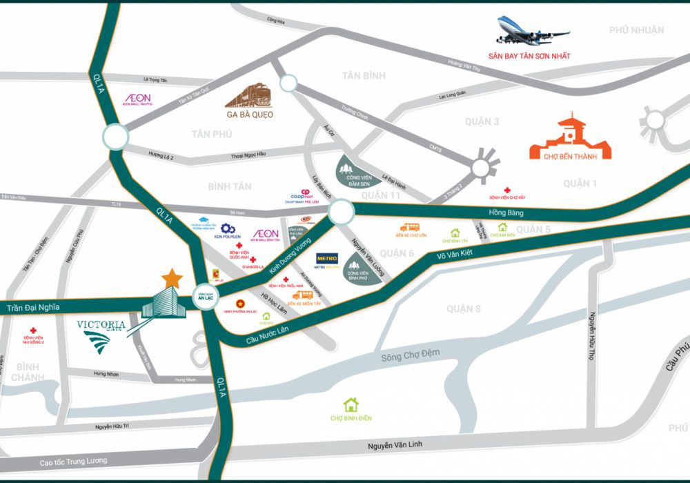 Vị trí căn hộ Victoria Queen Quận Bình Tân