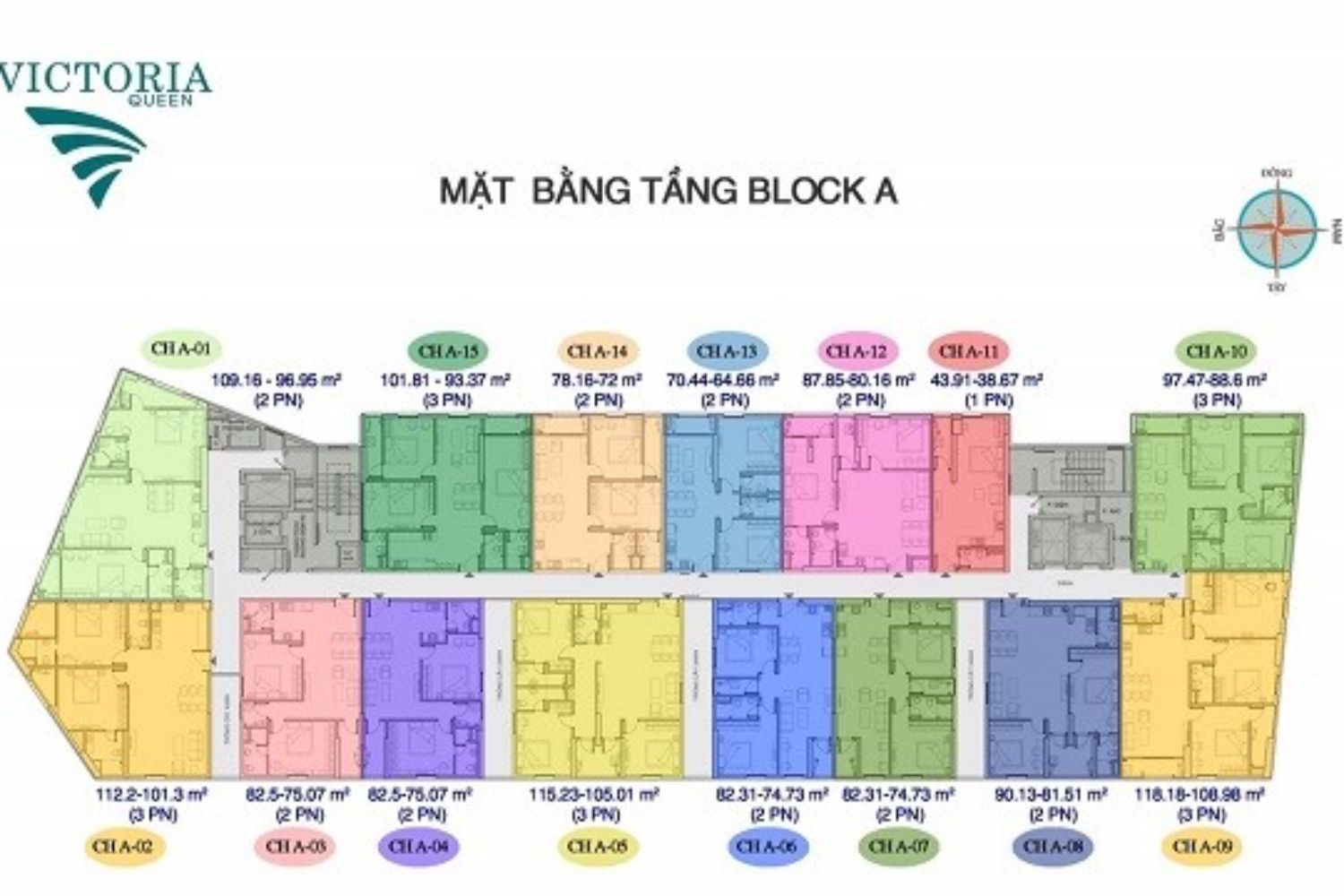 Mặt bằng căn hộ Victoria Queen Quận Bình Tân