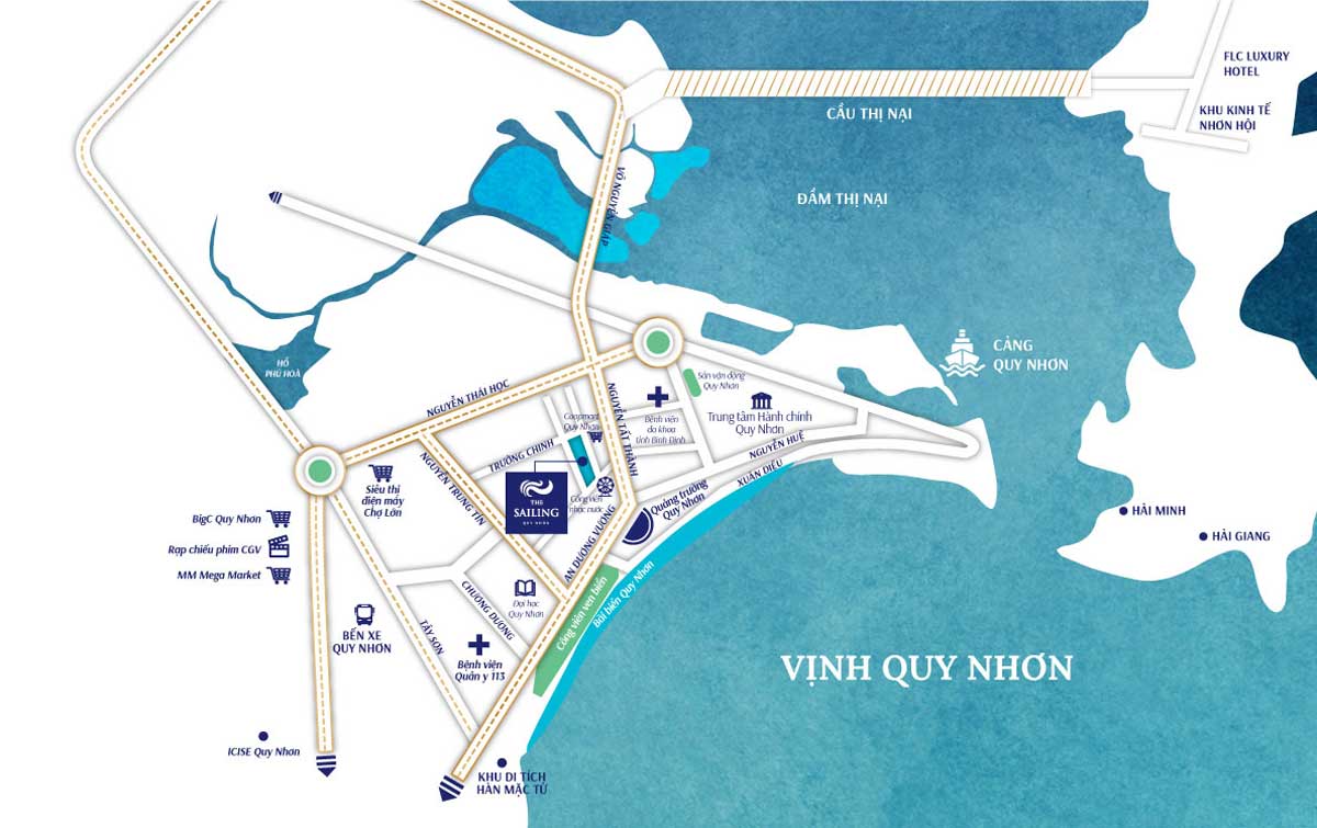 Toạ độ vàng của khu căn hộ The Sailing Quy Nhơn sở hữu