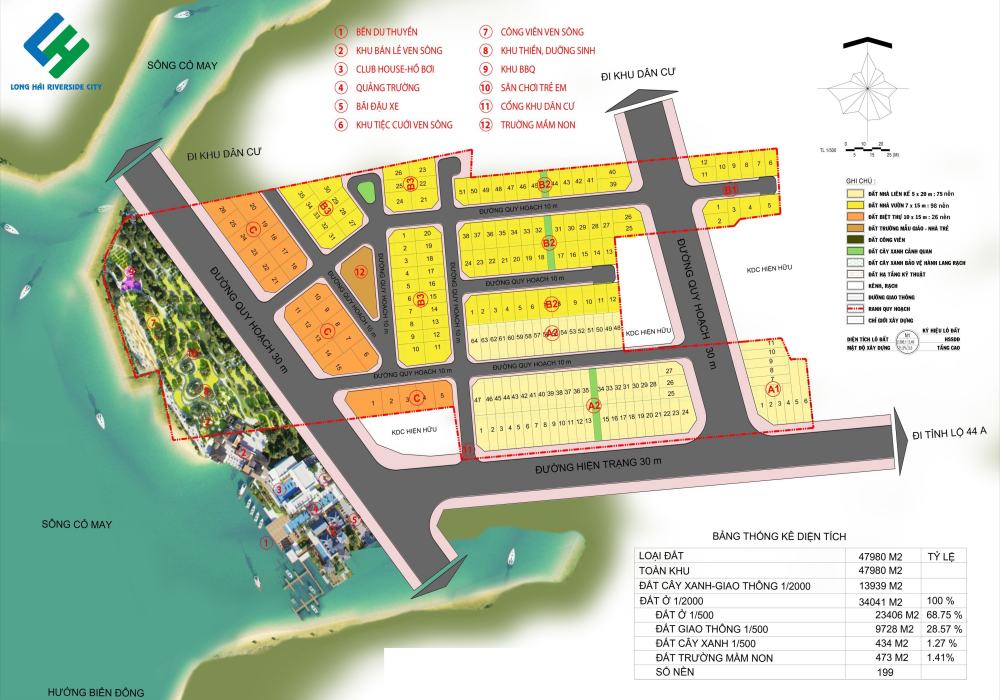 Mặt bằng dự án Long Hải Riverside City