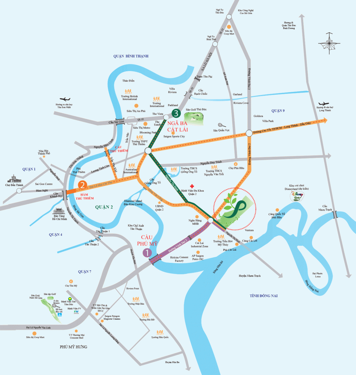 Vị trí Dự án Phố Đông Village