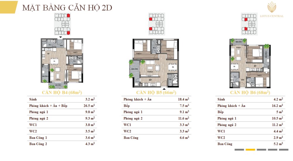 Mặt bằng B4 B5 B6 tại dự án Lotus Central 