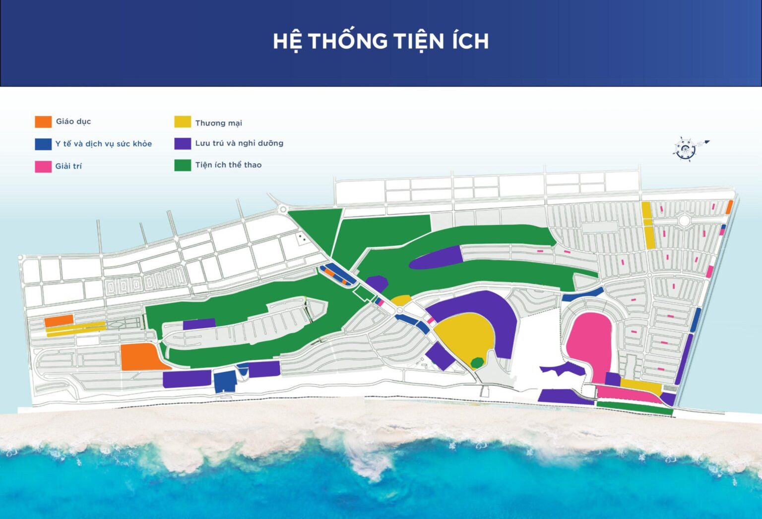 mặt bằng tiện ích dự án Marina City Mũi