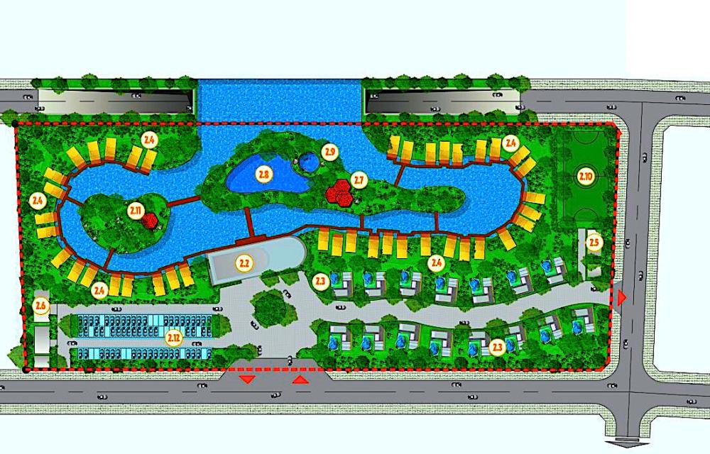 Mặt bằng khu nghĩ dưỡng The Fisher Village Hotel & Resort