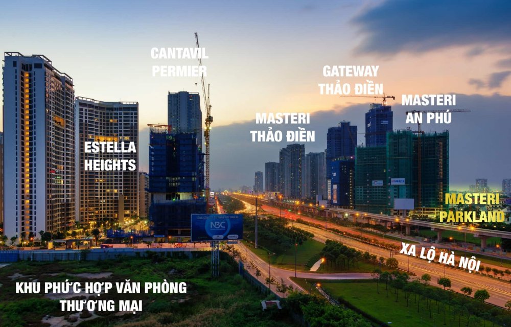 Vị trí dự án căn hộ Masteri Parkland Thảo Điền Quận 2