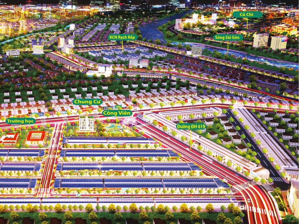 Phối cảnh tổng thể dự án The Eden City Bình Dương