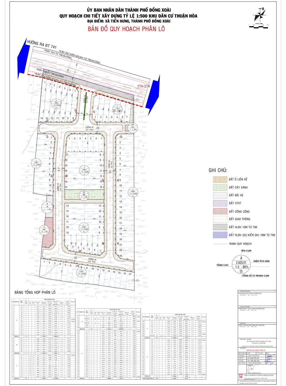 Mặt bằng phân lô dự án Thuận Hòa Lucky Home Đồng Xoài Bình Phước 