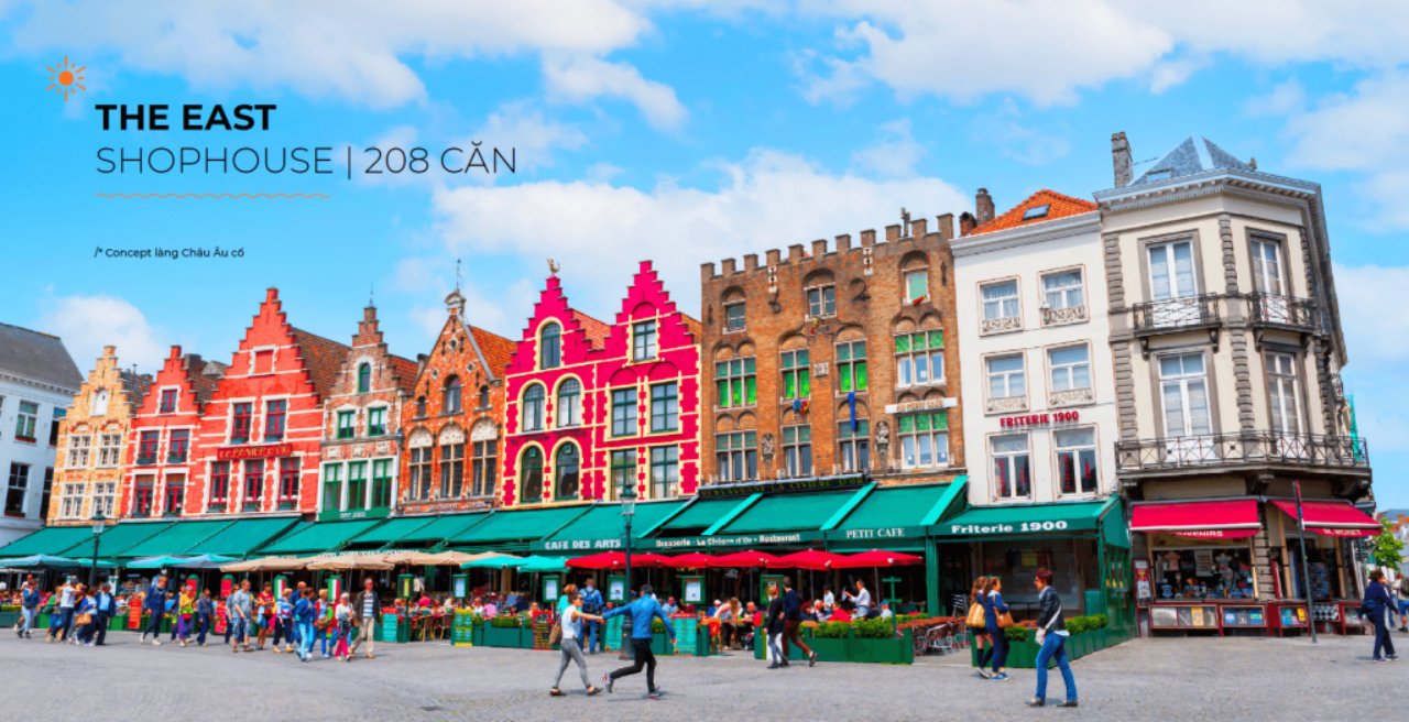 Thiết kế 208 căn Shophouse tại Phân khu The East