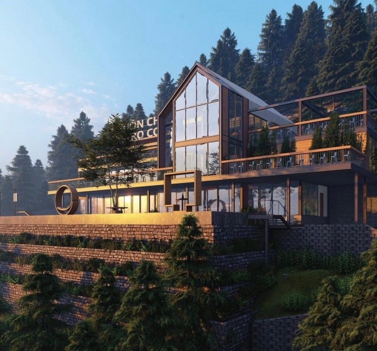 Quán cf view cao bên trong khu nghỉ dưỡng