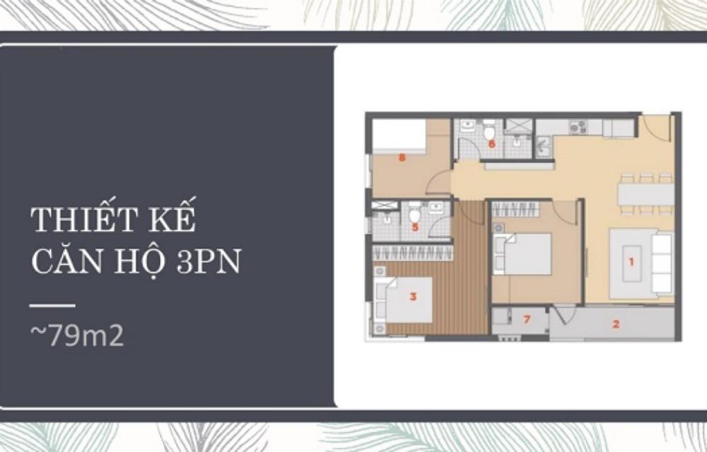 Thiết kế căn hộ 3 PN của HausNima là 79m2