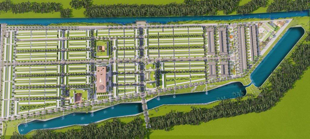 Phối cảnh mặt bằng dự án Dragon Pearl Đức Hoà Long An