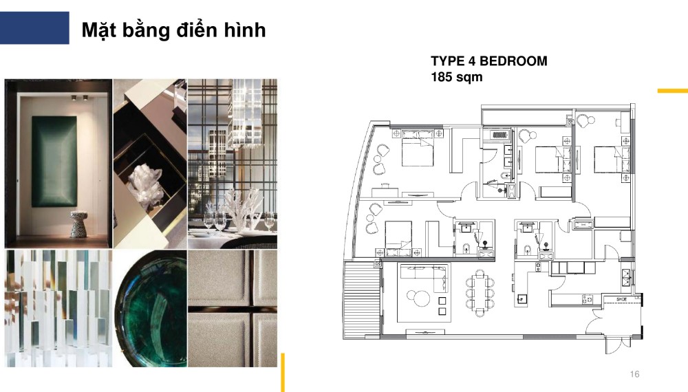 Thiết kế 4 PN của dự án căn hộ The River Thủ Thiêm Quận 2