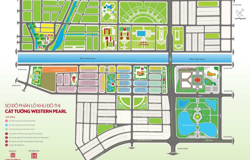 Mặt bằng dự án Cát Tường Western Pearl Vị Thanh Hậu Giang