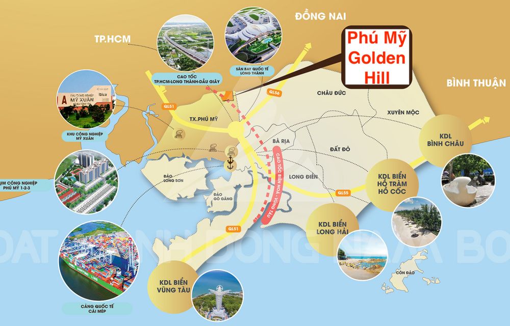Vị trí dự án Phú Mỹ Golden Hill