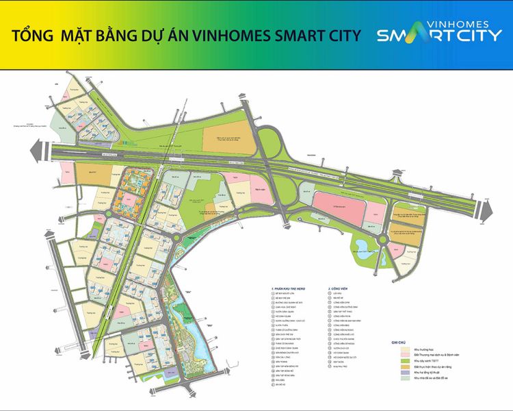 Mặt bằng tổng thể dự án Vinhomes Smart City Tây Mỗ 