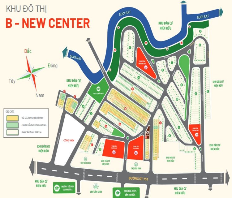 Mặt bằng phân lô dự án B-New Center tại Bình Phước