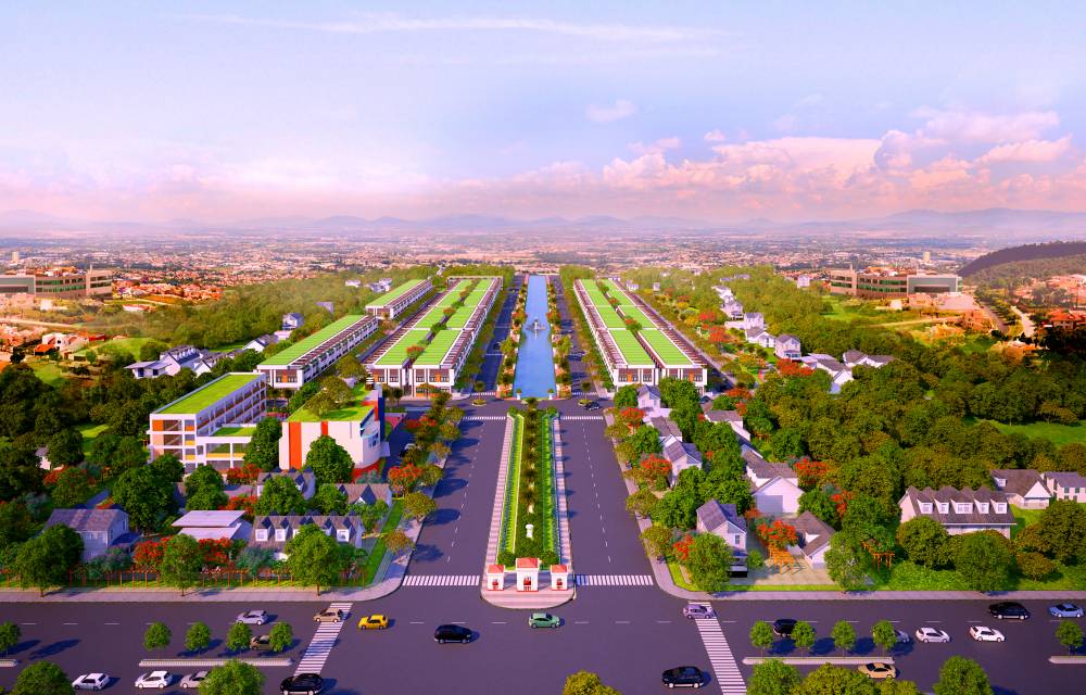 Cổng chính dự án Dragon Tân Tạo Đức Hoà Long An