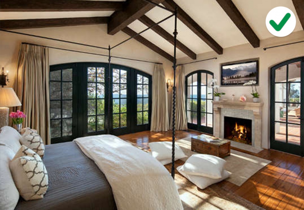 phòng ngủ ngập tràn ánh sáng tự nhiên