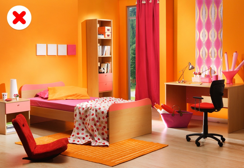 phòng ngủ màu sắc sống động