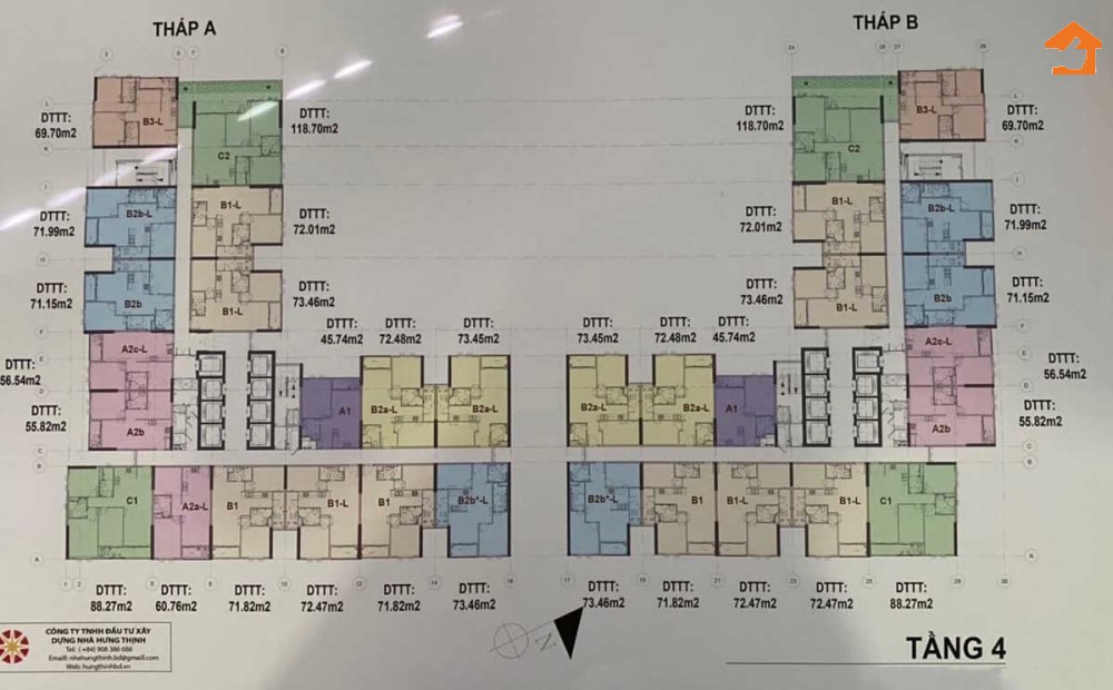 Mặt bằng điển hình dự án HT Pearl Dĩ An