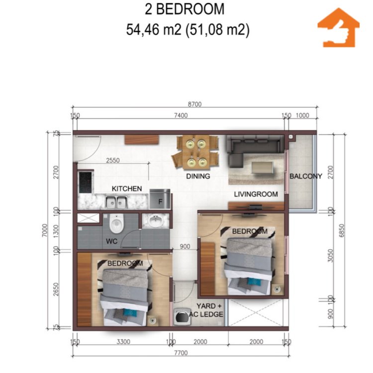 Thiết kế căn Bedroom của dự NBB2 City Gate 5​​​​​​​