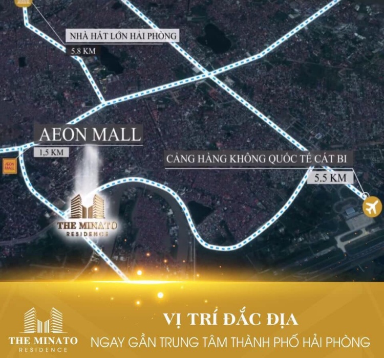 Vị trí dự án căn hộ The Minato Residence Hải Phòng