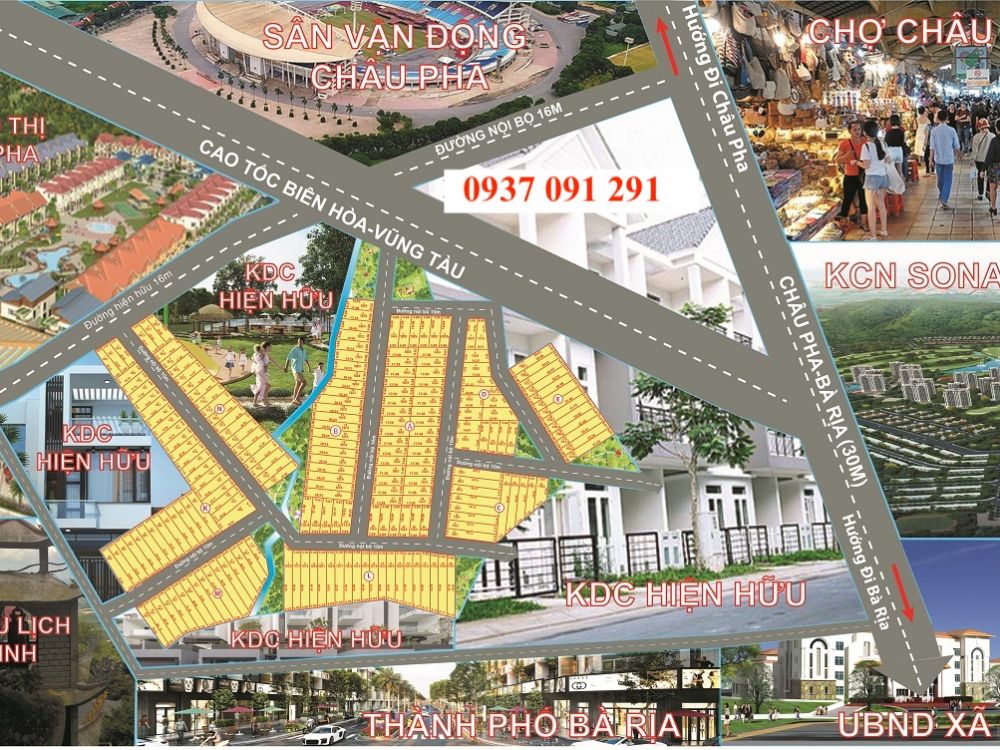 Mặt bằng dự án Century Châu Pha Bà Rịa