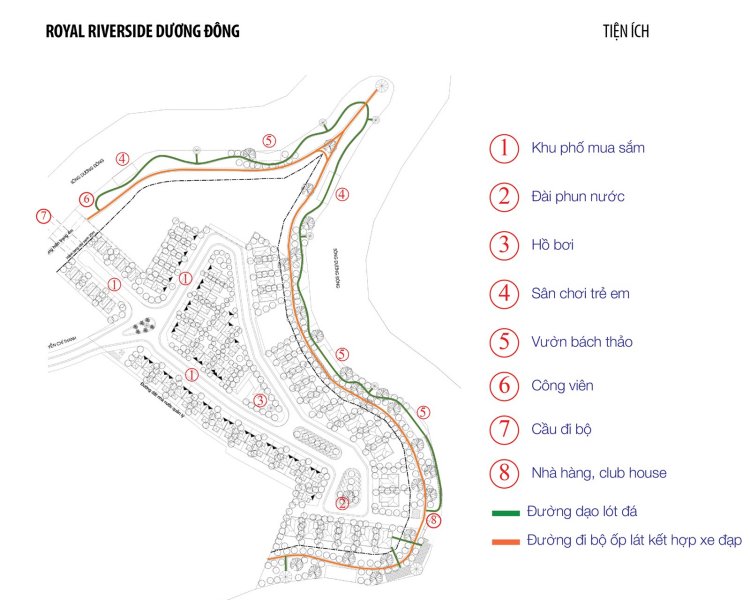 Tiện ích nội khu dự án Royal Riverside Dương Đông Phú Quốc