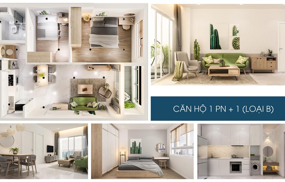 Thiết kế căn 1 phòng ngủ Alva Plaza Bình Dương