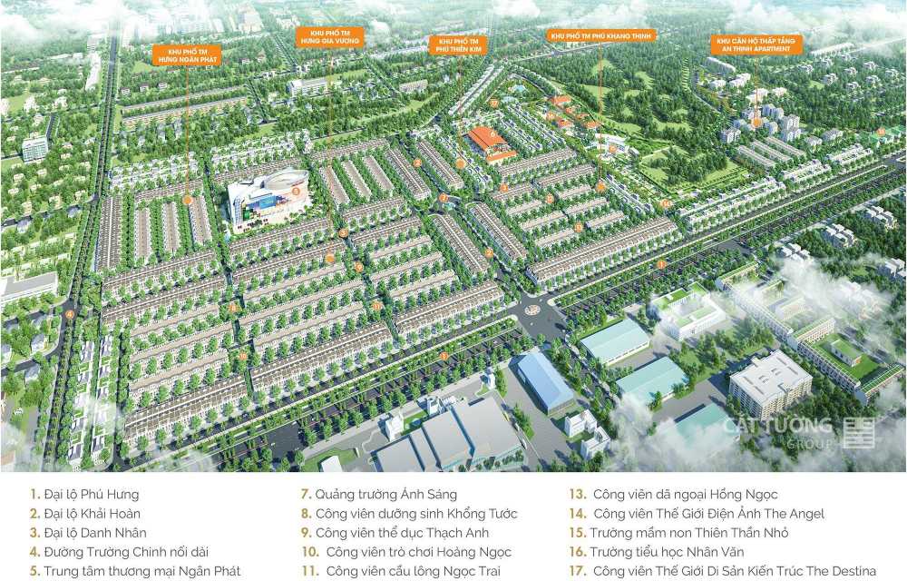 Mặt bằng dự án Cát Tường Phú Hưng