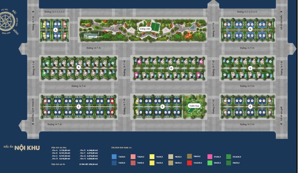 Mặt bằng phân lô dự án biệt thự The Sang Villa Quảng Bình
