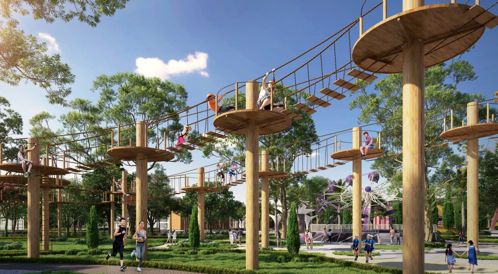 Đu quay dây văng nghiêng tại Gem Sky World