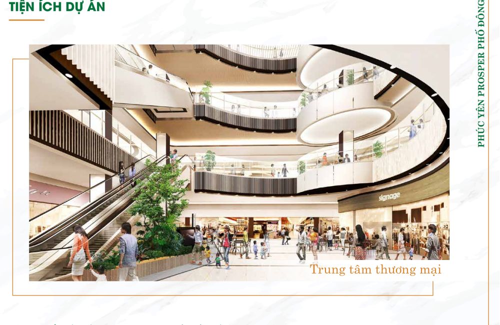 Trung tâm thương mại tại dự án căn hộ Phúc Yên Prosper Phố Đông