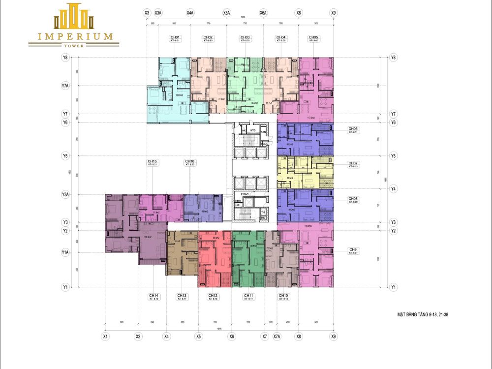 Mặt bằng căn hộ Imperium Tower Nha Trang Khánh Hoà