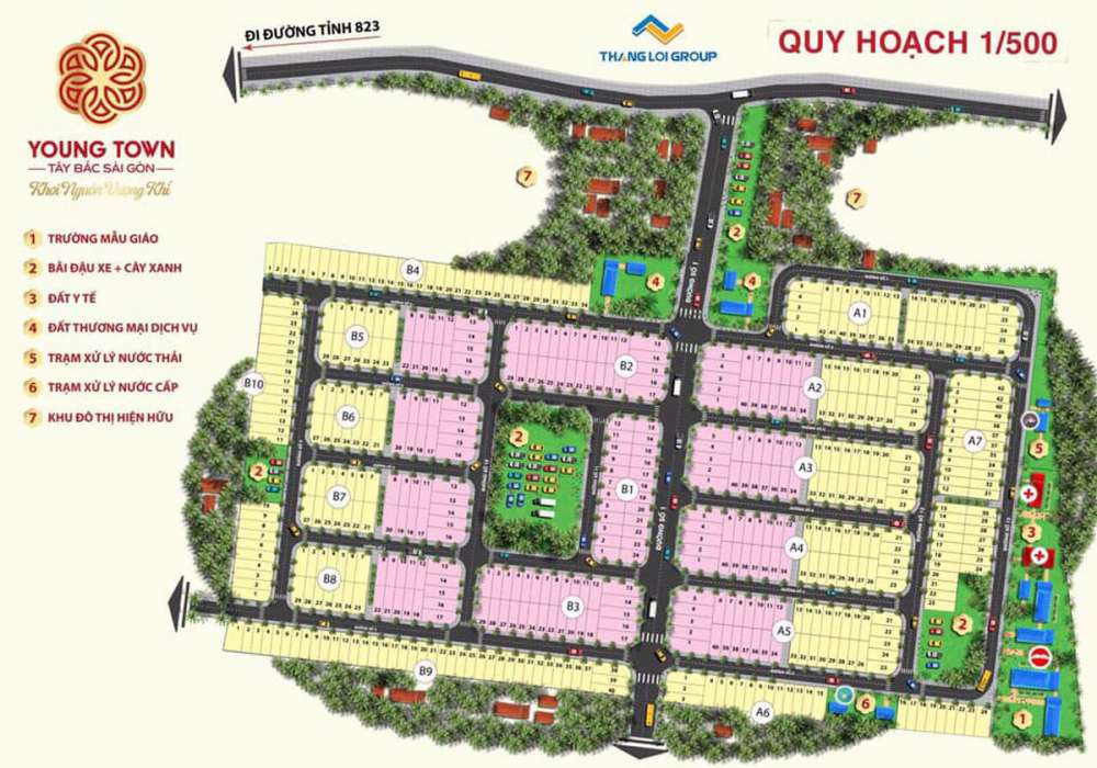 Mặt bằng dự án Young Town