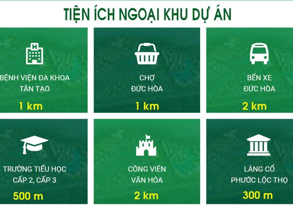 Tiện ích dự án Young Towm Đức Hoà