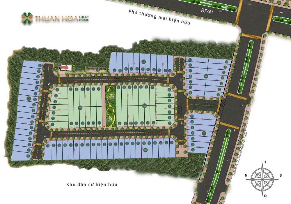 Mặt bằng dự án Thuận Hòa Lucky Home 