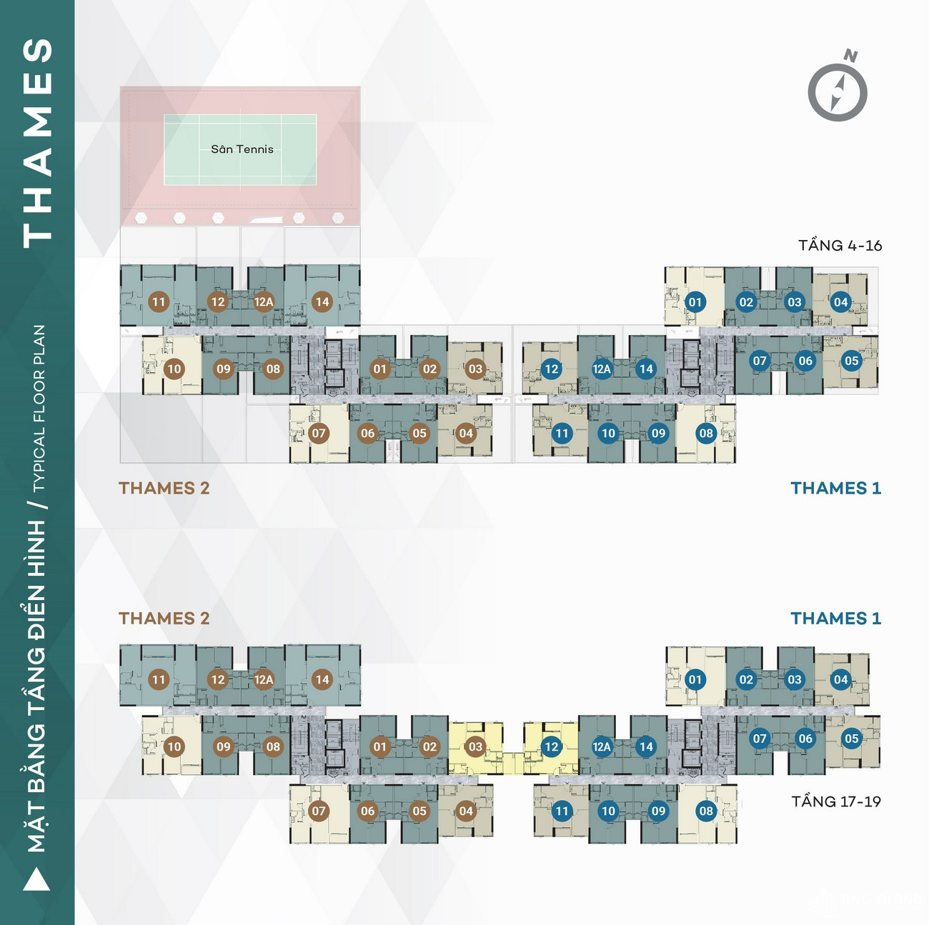 Mặt bằng tháp C mới mở bán.