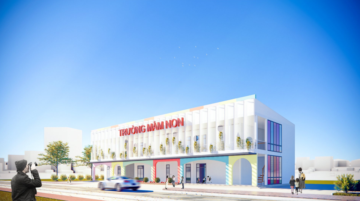 Phối cảnh Trường mầm non ngay trong dự án. 