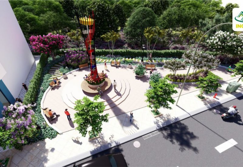 Công viên trung tâm dự án đất nền INCO City Bình Dương