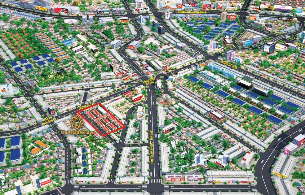 Mặt bằng dự án Uni Mall Center