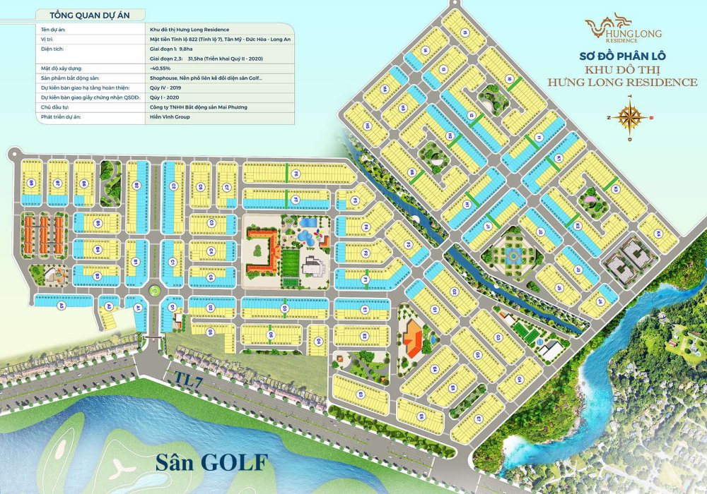 Mặt bằng dự án Hưng Long Residence 